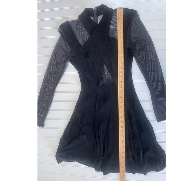 NWT Vintage Y2K Cache Fit & Flare Dress Mesh Arms Cutout Back Size Women's Small - Picture 5 of 7